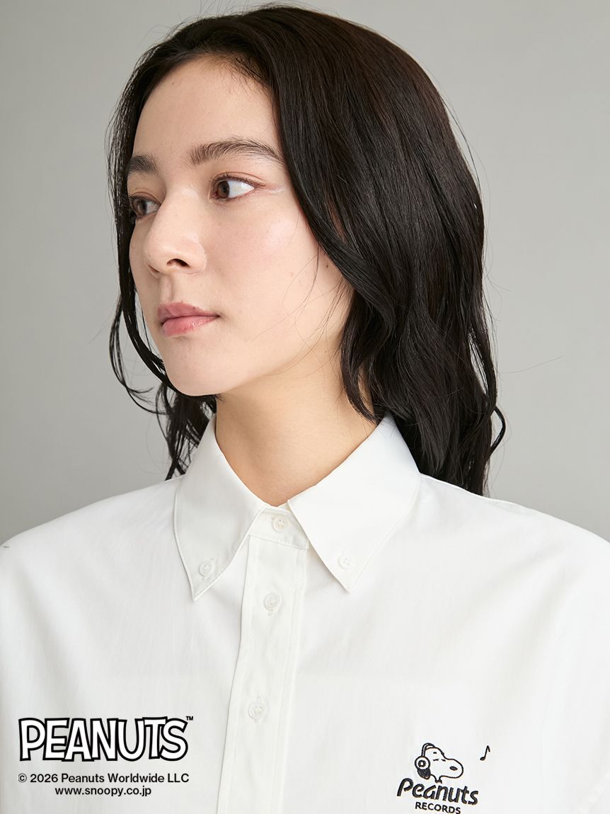 Mila Owen「【PEANUTS RECORDS】ボタンダウン短丈シャツ」|シャツ・ブラウス|