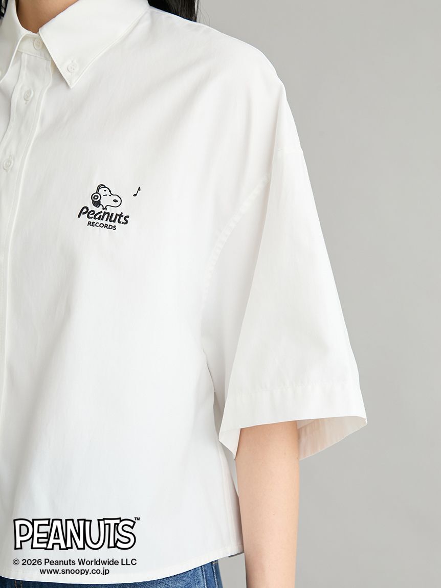 Mila Owen「【PEANUTS RECORDS】ボタンダウン短丈シャツ」|シャツ・ブラウス|
