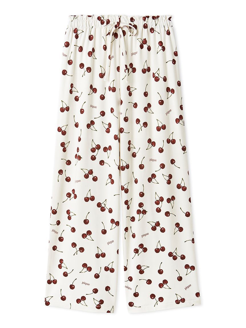 gelato pique「チェリー柄ロングパンツ」|ルームウェア|