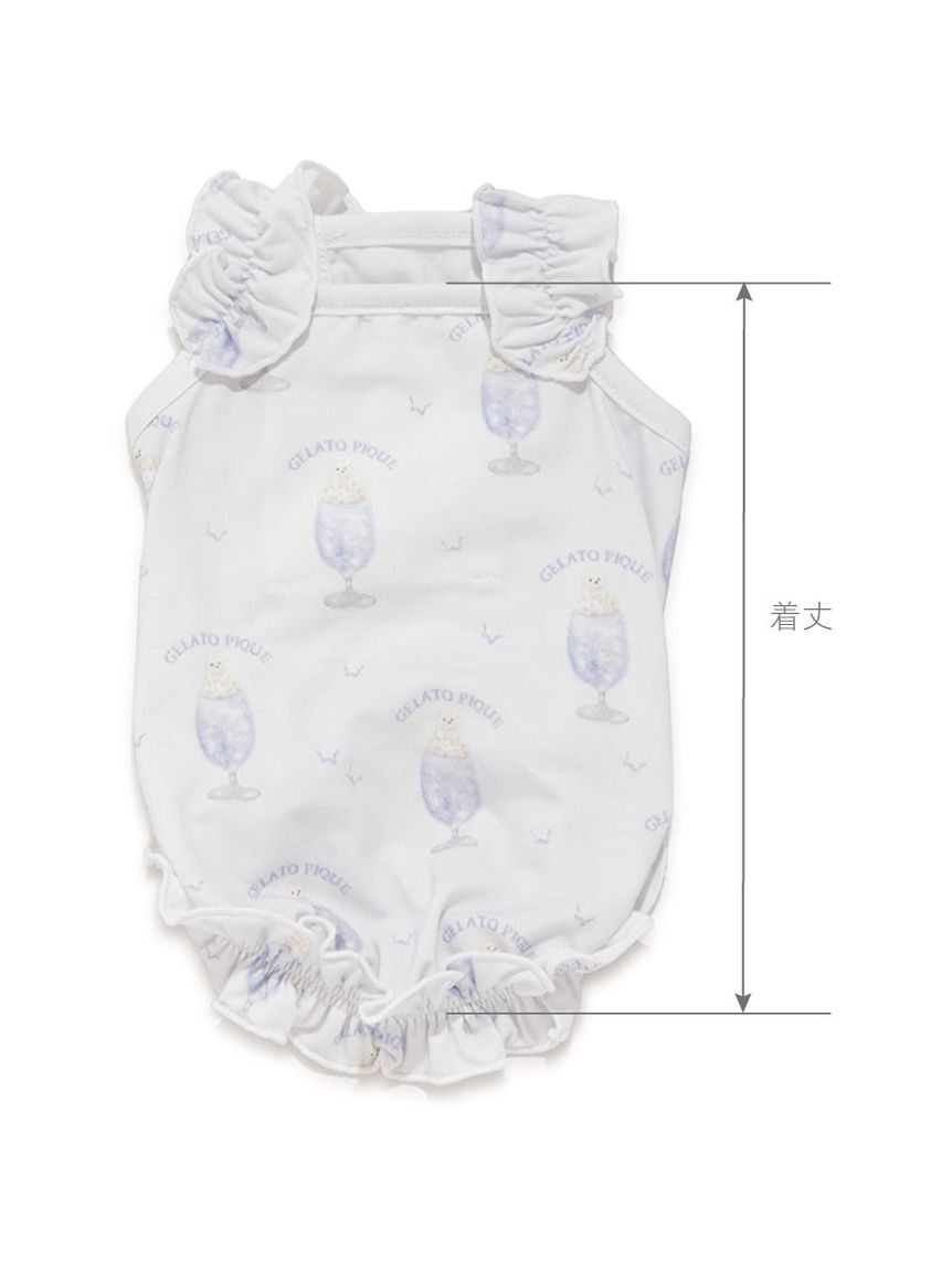  GELATO PIQUE CAT&DOG「【CAT&DOG】【接触冷感】シロクマひんやりスイーツ柄 Coolingフリルプルオーバー」|その他|