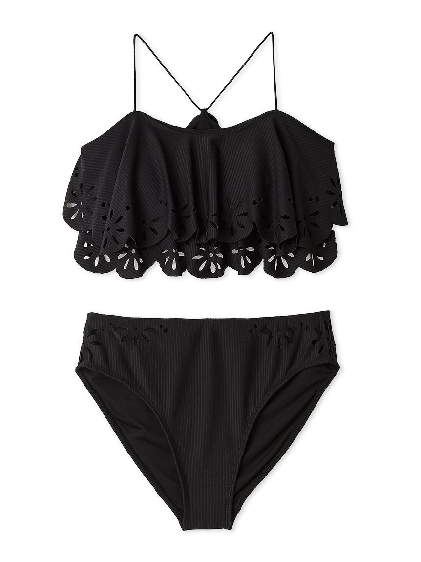 FRAY I.D「カットワークスカラップスイムウェア」|その他|BLK