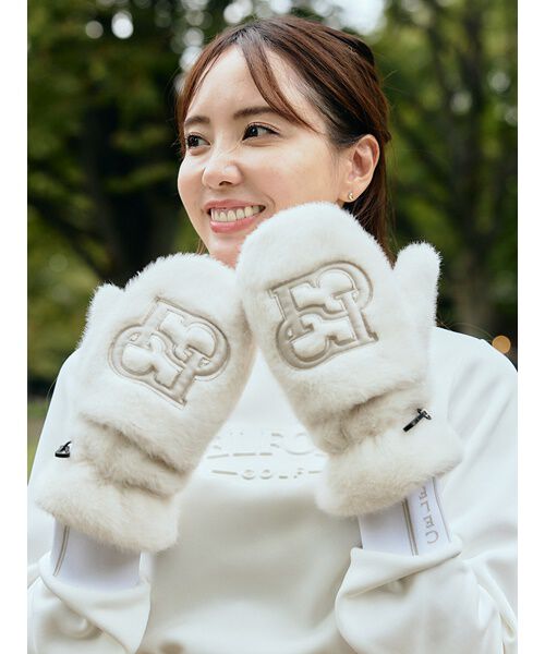 CELFORD「【CELFORD GOLF】　ロゴ付きフェイクファーミトン」|その他|