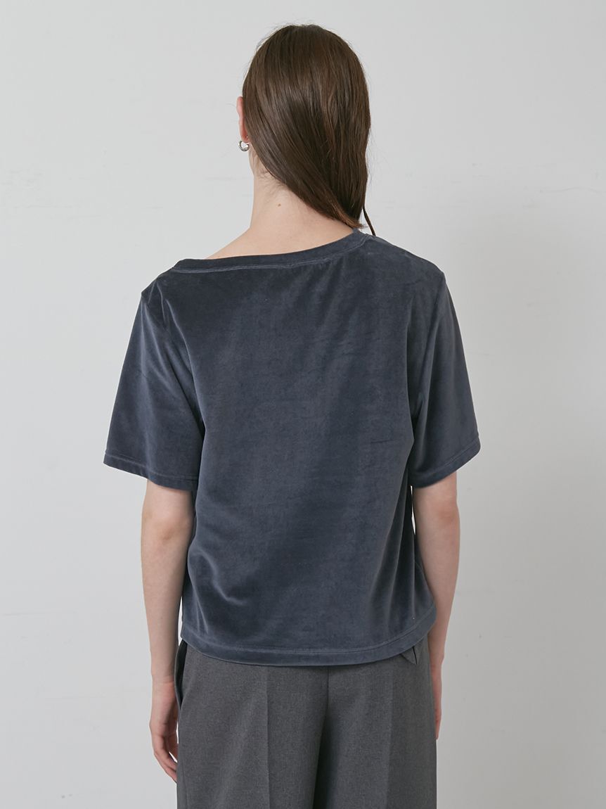 styling/「【WEB限定カラーあり】【セットアップ対応】アシンメトリーベロアトップス」|Tシャツ・カットソー|
