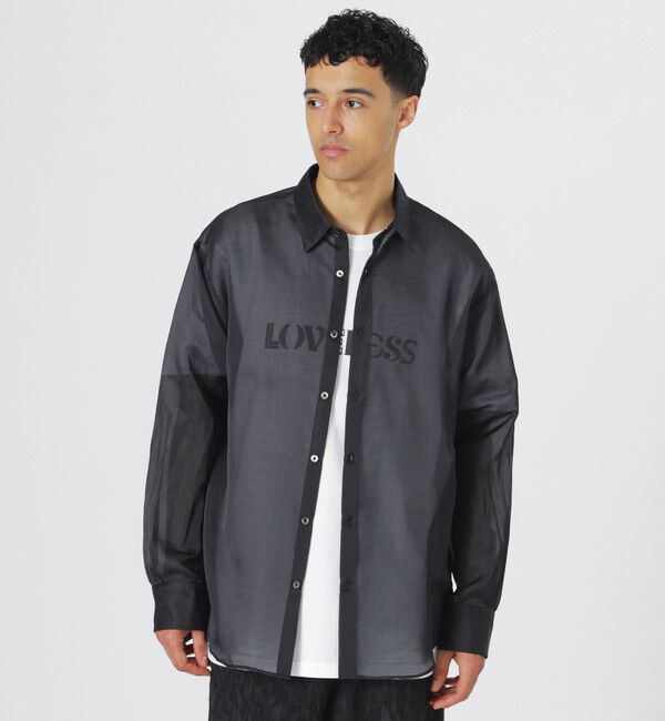  「シアートリオサテンシャツ」|シャツ・ブラウス|ブラック