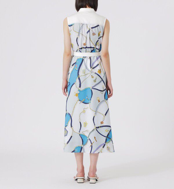  「バックスカーフノースリーブワンピース」|ワンピース|