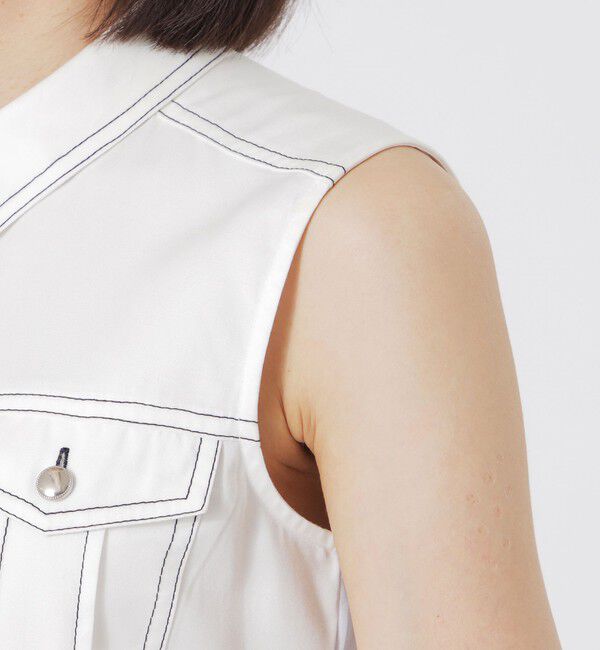  「バックスカーフノースリーブワンピース」|ワンピース|