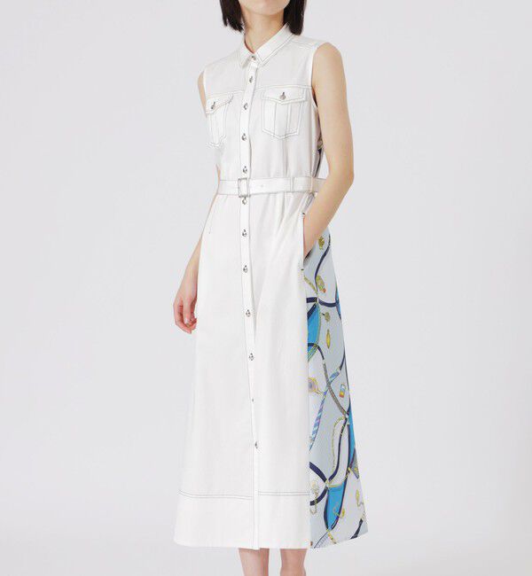  「バックスカーフノースリーブワンピース」|ワンピース|