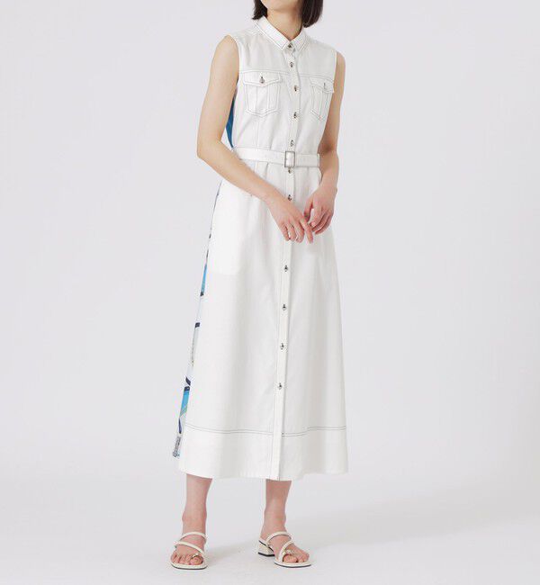  「バックスカーフノースリーブワンピース」|ワンピース|