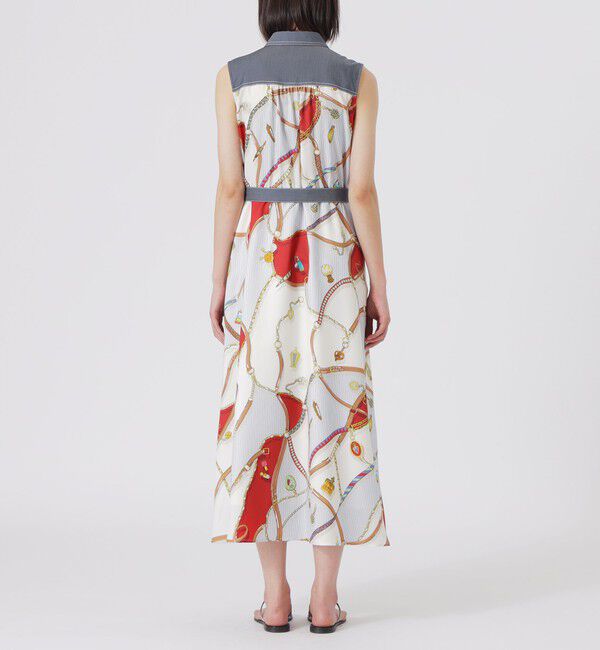  「バックスカーフノースリーブワンピース」|ワンピース|