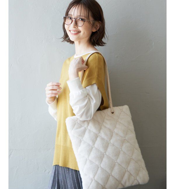 ikka「エコファーキルトマチなしトートバッグ」|その他|