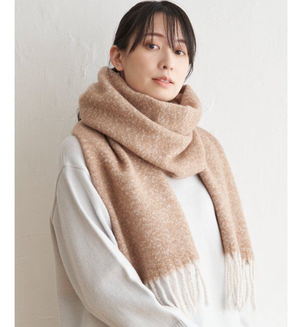 ikka「バルキーMIXマフラー」|マフラー|ベージュ