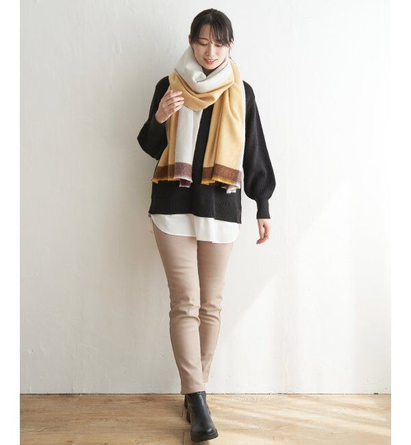 ikka「マルチブロッキングマフラー」|マフラー|