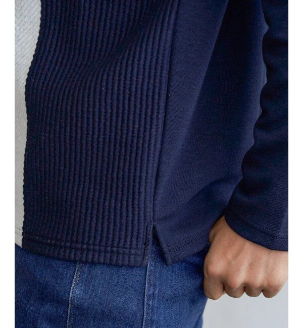 ikka「ブロックスジャガードクルーネック」|パーカー|