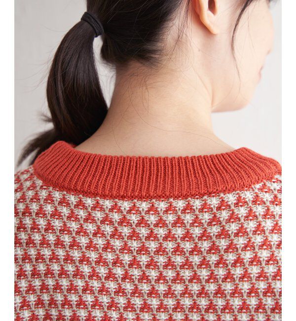 ikka「ツイード柄ニットプルオーバー」|プルオーバー|