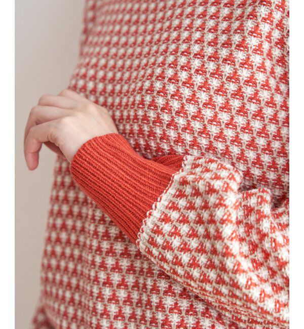 ikka「ツイード柄ニットプルオーバー」|プルオーバー|