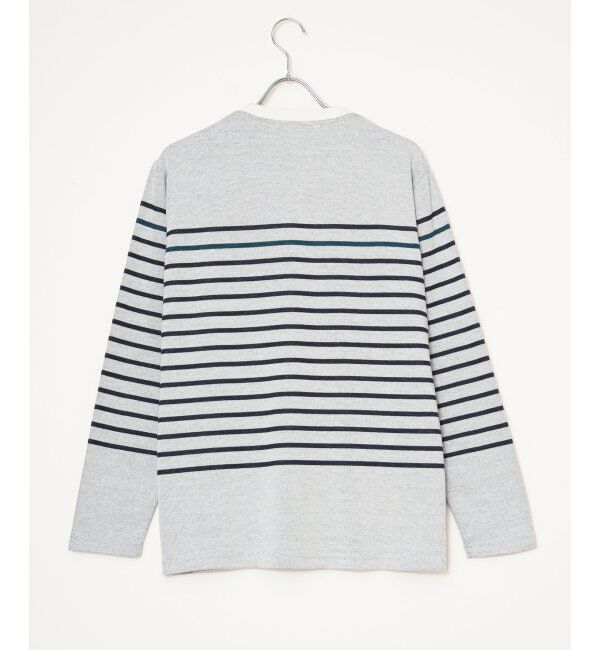 ikka「ダブルジャカードボーダーロンT」|Tシャツ・カットソー|