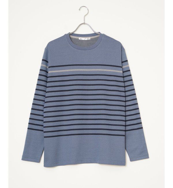 ikka「ダブルジャカードボーダーロンT」|Tシャツ・カットソー|