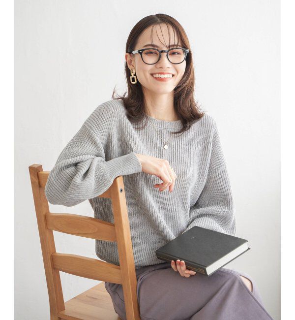 ikka「ラメスパンコールニットプルオーバー」|プルオーバー|