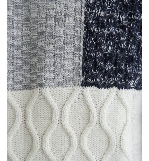 ikka「ブロックスメランジジャカードニット」|プルオーバー|