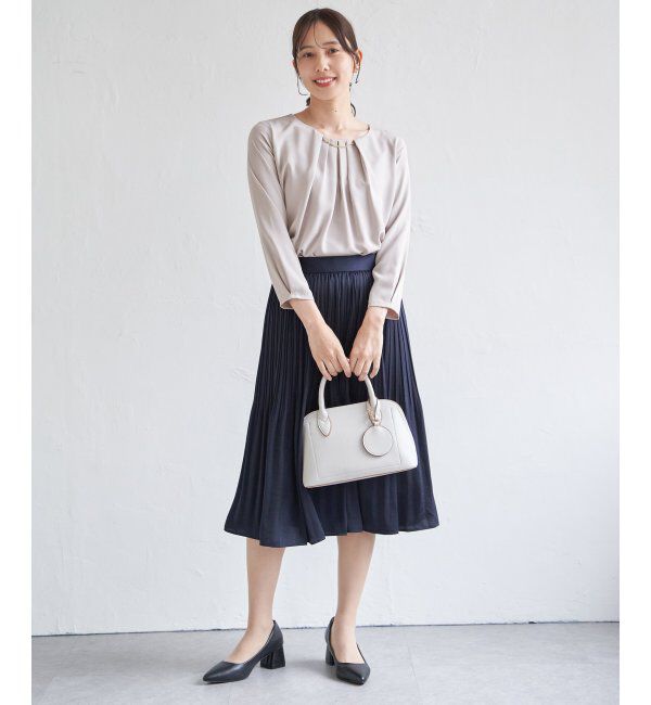 IKKA LOUNGE「サテンプリーツスカート」|スカート|