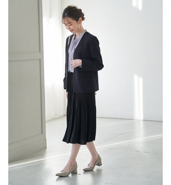 IKKA LOUNGE「サテンプリーツスカート」|スカート|