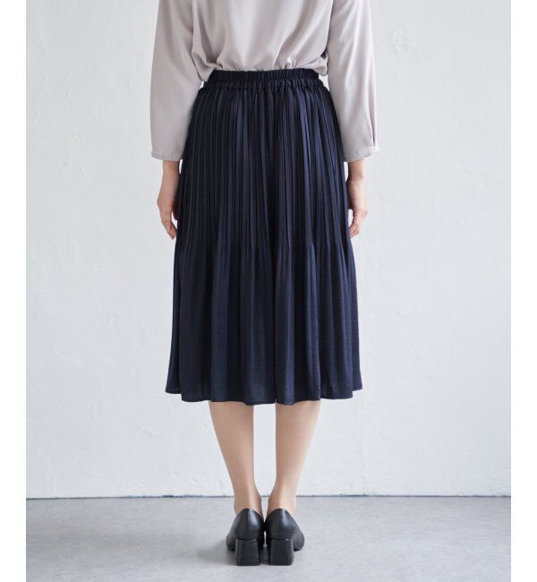 IKKA LOUNGE「サテンプリーツスカート」|スカート|