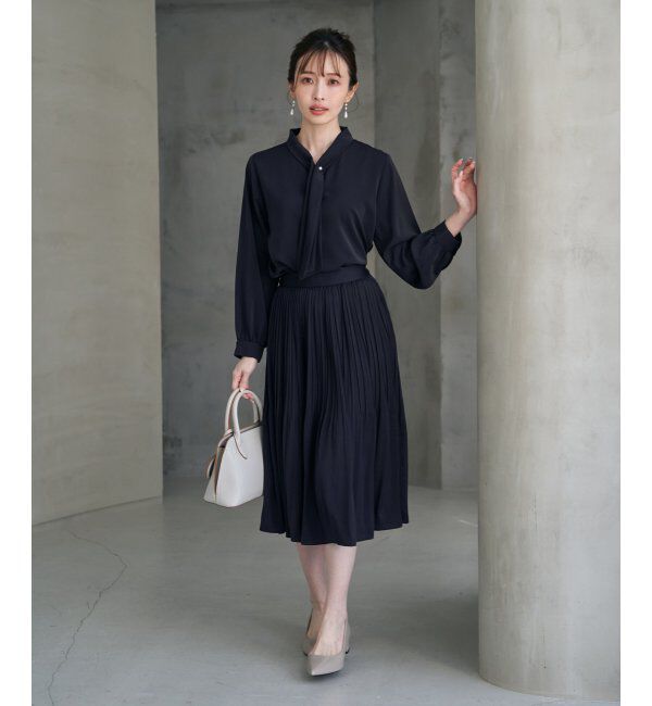 IKKA LOUNGE「サテンプリーツスカート」|スカート|