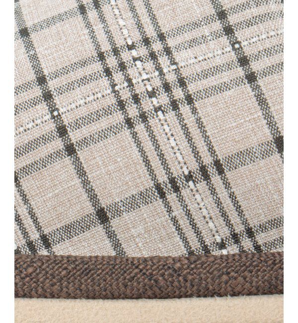 Lbc with Life「茶竹チェック柄スリッパ」|ルームシューズ|