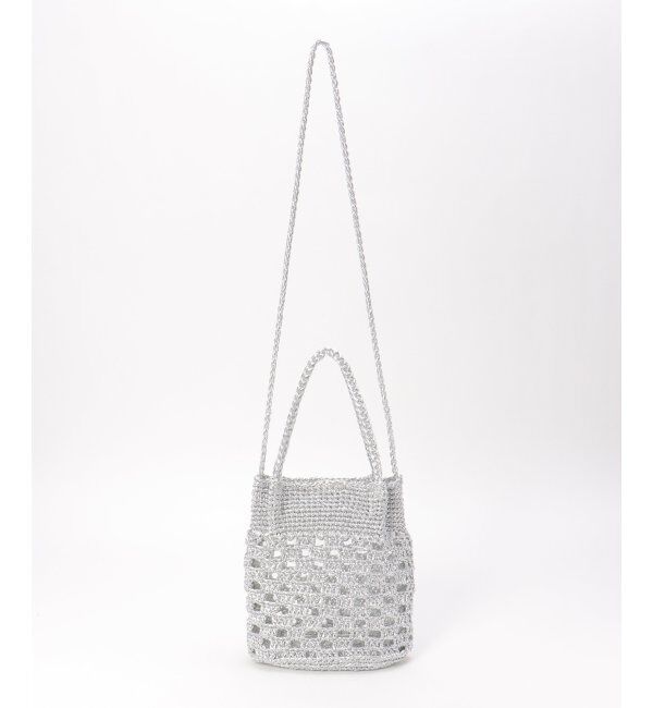 Lbc with Life「透かし編み2WAYショルダーバッグ」|その他|シルバー