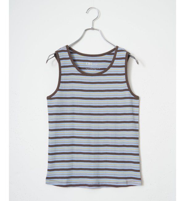 Lbc with Life「USコットン ランダムテレコタンクトップ」|キャミソール|ブラウン