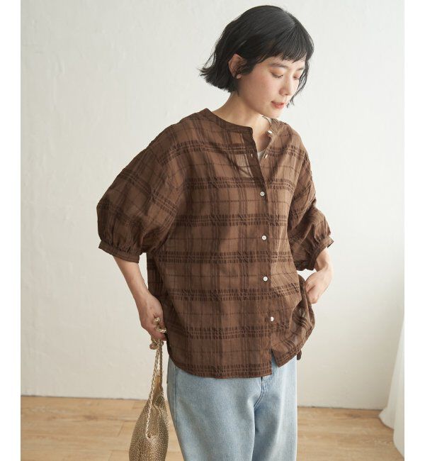 Lbc with Life「3WAYシャドーチェックブラウス」|シャツ・ブラウス|