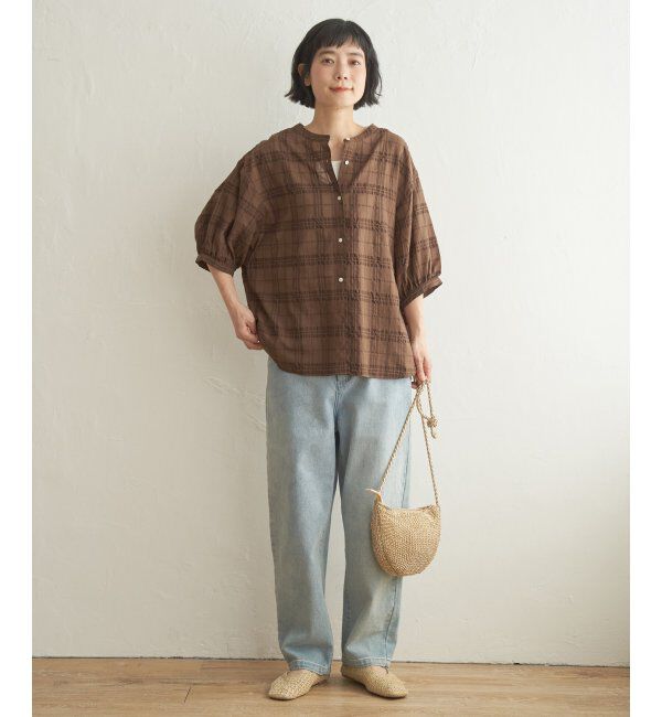 Lbc with Life「3WAYシャドーチェックブラウス」|シャツ・ブラウス|