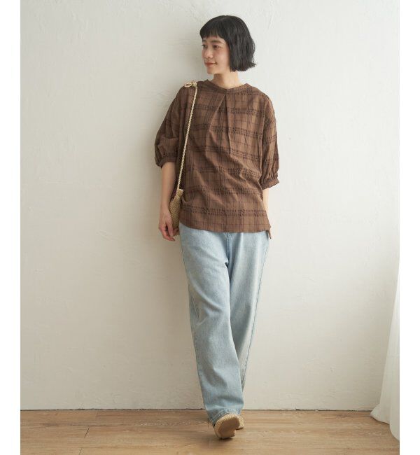 Lbc with Life「3WAYシャドーチェックブラウス」|シャツ・ブラウス|