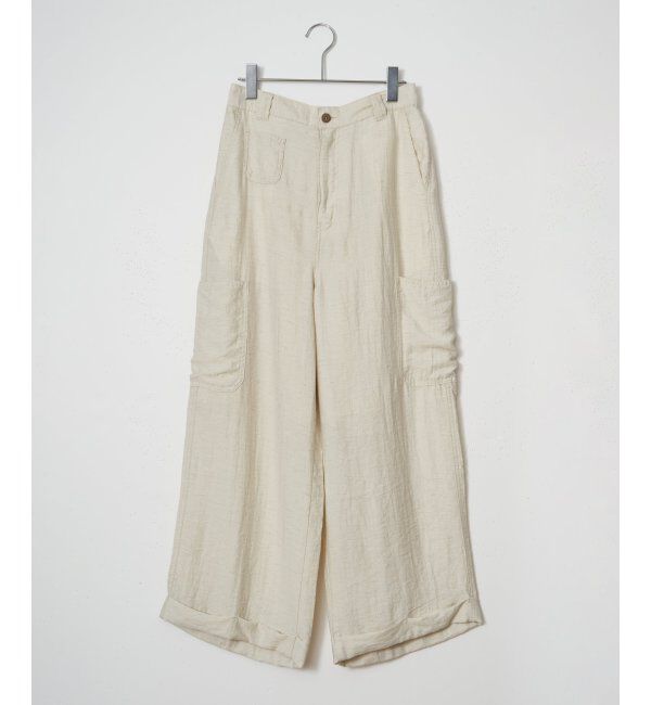 Lbc with Life「リネン／デニム ワークポケットパンツ」|その他|ベージュ