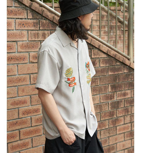 VENCE share style「フラワー刺繍半袖シャツ」|シャツ・ブラウス|