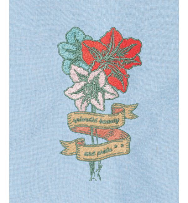 VENCE share style「フラワー刺繍半袖シャツ」|シャツ・ブラウス|