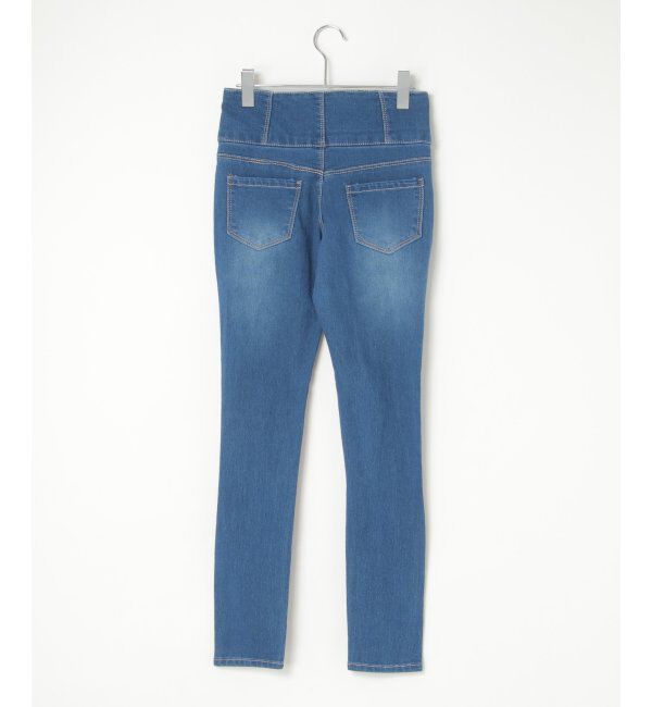 VENCE share style「ハイウエストダメージスキニーデニム」|デニム|