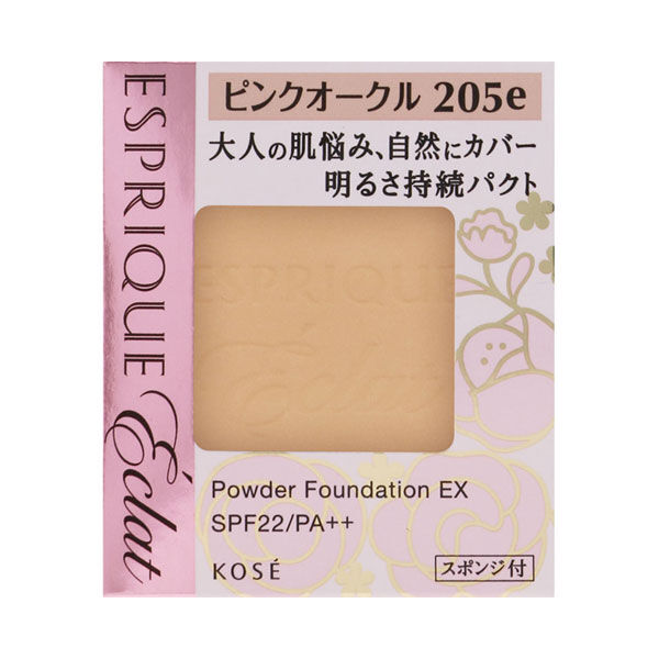 エスプリーク「エスプリーク エクラ 明るさ持続 パクト EX PO205e ピンクオークル 無香料 (9.3g)」|ファンデーション|