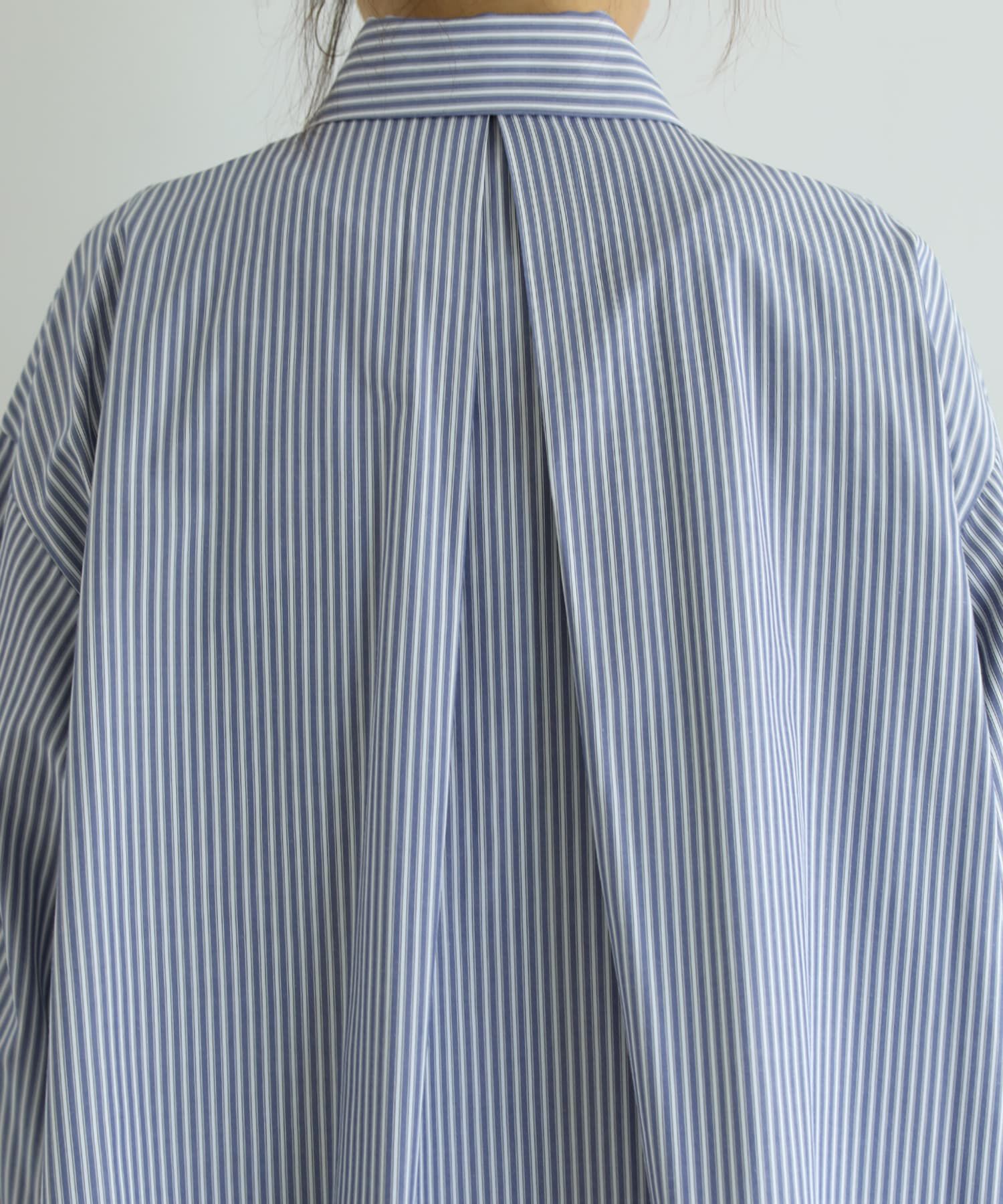 STYLE DELI「【selection】ストライプ柄立体タックショートシャツ」|シャツ・ブラウス|