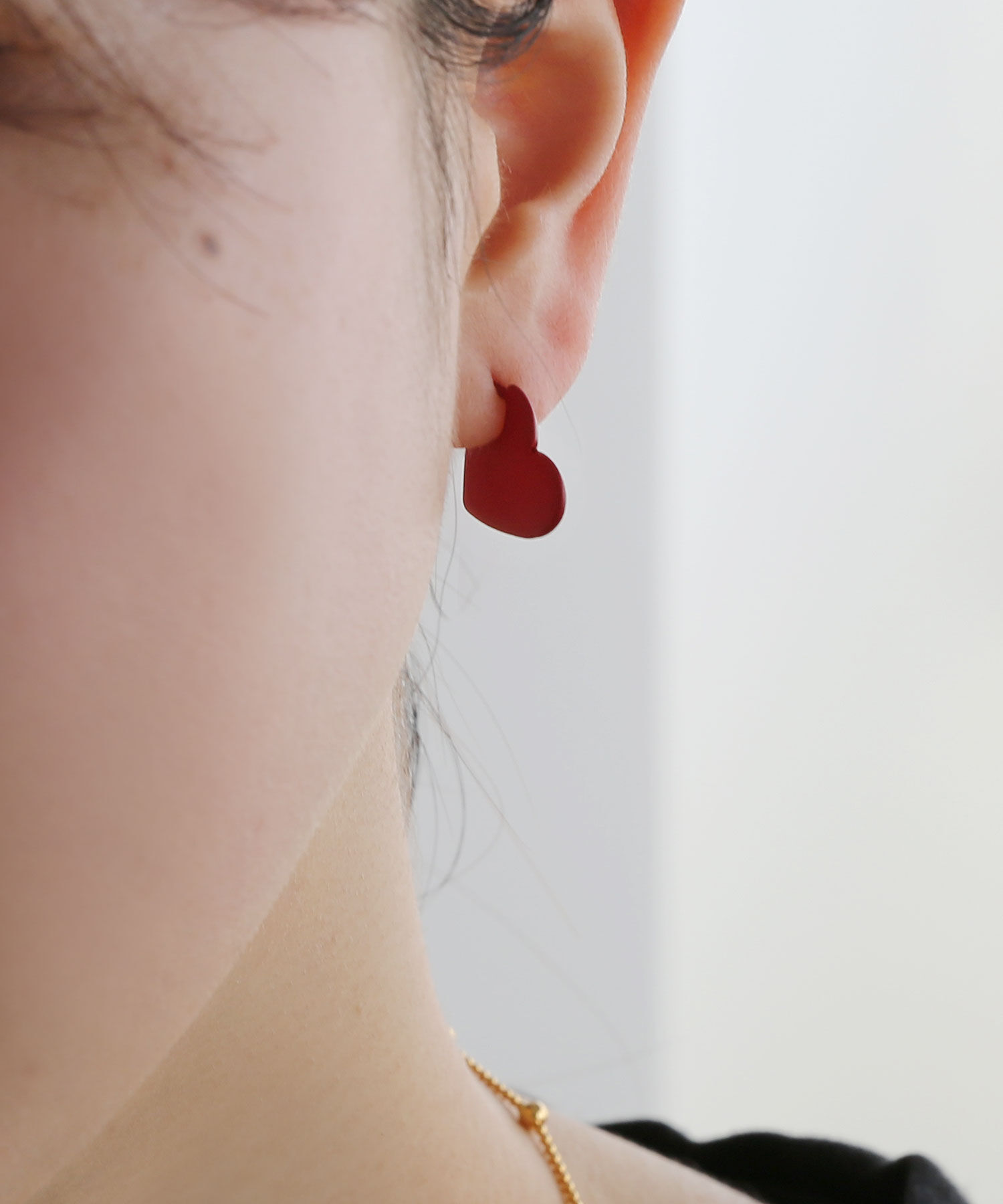  「ハートプレートピアス」|ピアス|