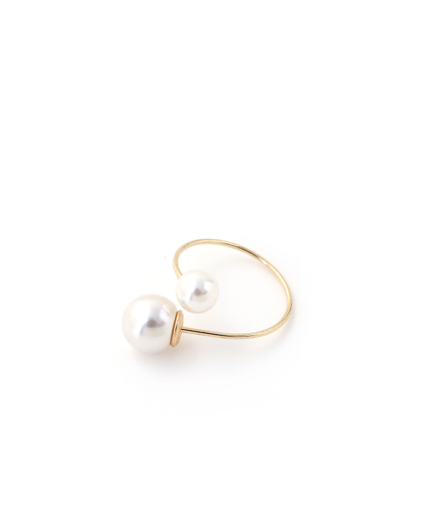  「ツインパール クロスフープピアス」|ピアス|