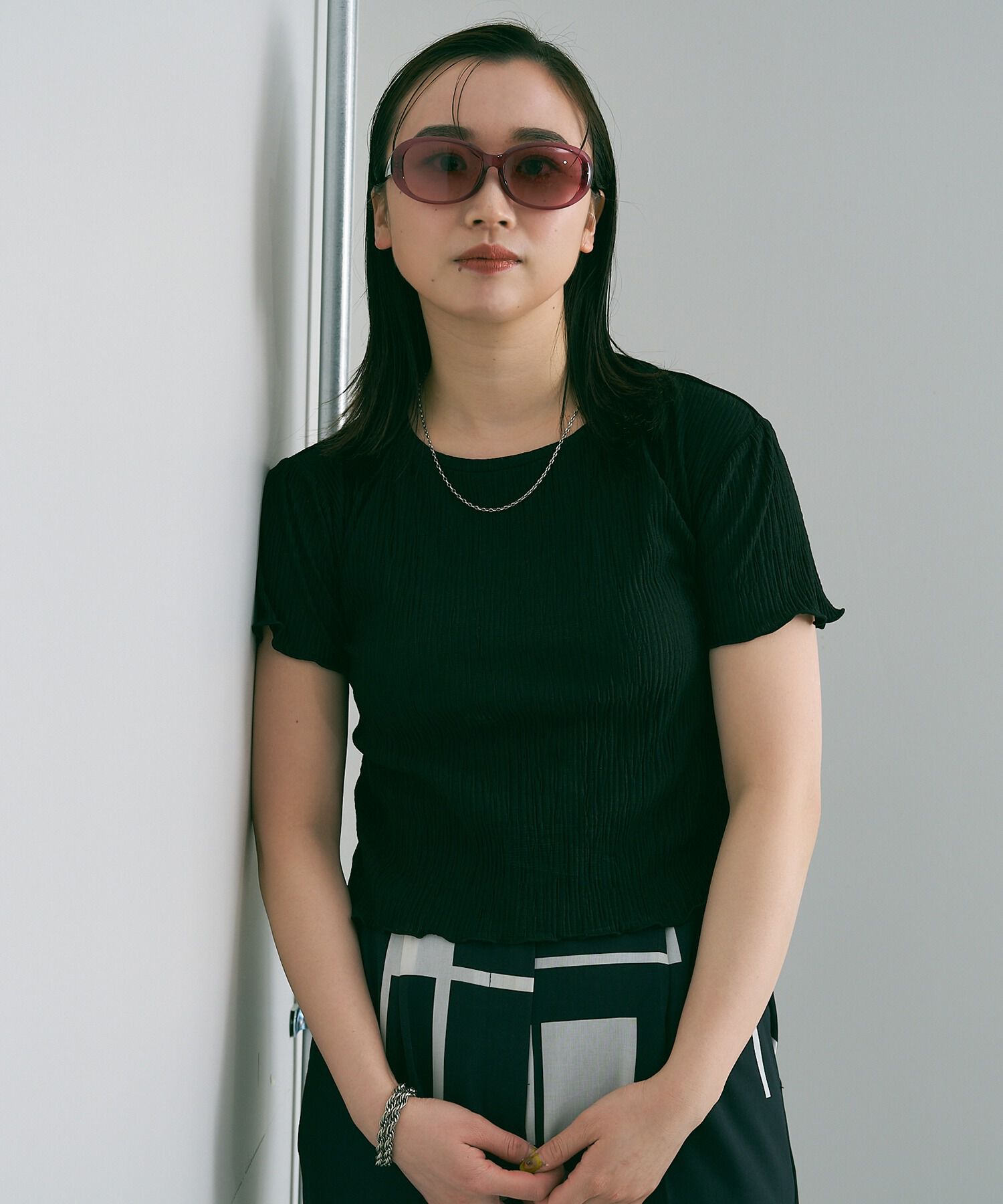  「オーバル型 サングラス｜Zoff｜SUNGLASSES 大きめ 小顔効果」|サングラス|