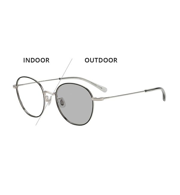  「ボストン型 サングラス | 調光 紫外線で色が変わる 紫外線対策 UVカット 丸型 メタル TREND SUNGLASSES」|サングラス|