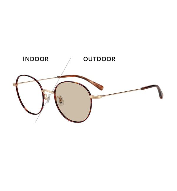  「ボストン型 サングラス | 調光 紫外線で色が変わる 紫外線対策 UVカット 丸型 メタル TREND SUNGLASSES」|サングラス|