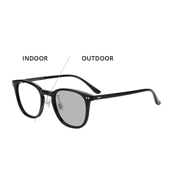  「ウェリントン型 サングラス | 調光 紫外線で色が変わる 紫外線対策 UVカット おしゃれ TREND SUNGLASSES」|サングラス|ブラック