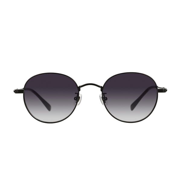  「ボストン型 サングラス | 丸型 メタル カラーレンズ おしゃれ 紫外線対策 UVカット TREND SUNGLASSES」|サングラス|ブラック