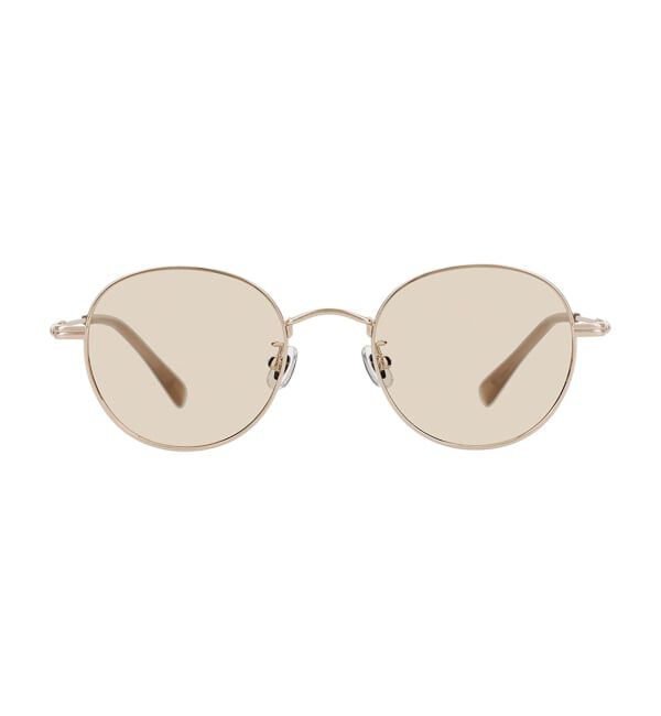  「ボストン型 サングラス | 丸型 メタル カラーレンズ おしゃれ 紫外線対策 UVカット TREND SUNGLASSES」|サングラス|ゴールド