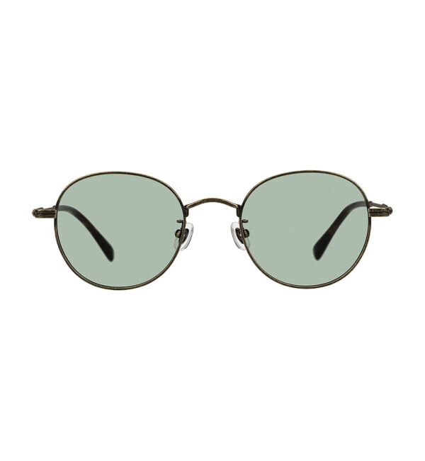  「ボストン型 サングラス | 丸型 メタル カラーレンズ おしゃれ 紫外線対策 UVカット TREND SUNGLASSES」|サングラス|ゴールド1