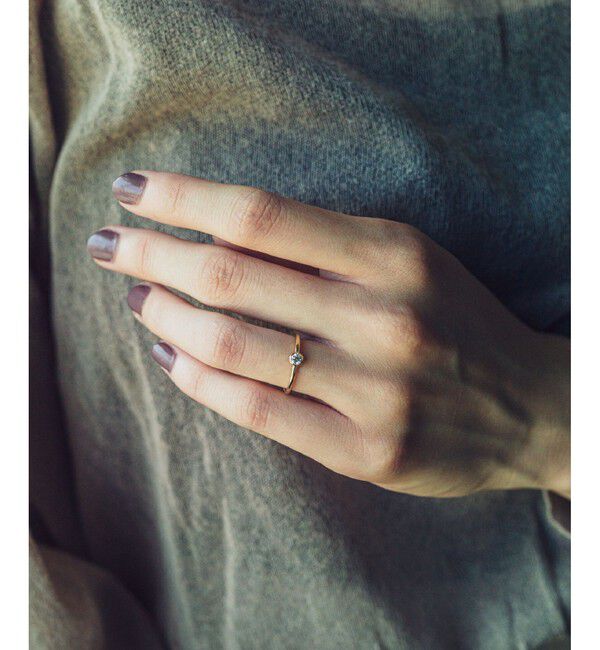 ete「K18 ダイヤモンド 0.1ct リング「ブライト」」|リング|