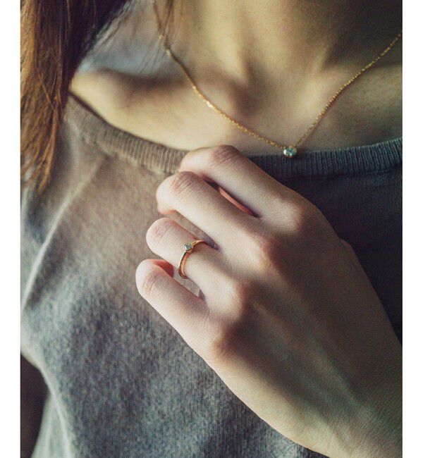 ete「K18 ダイヤモンド 0.1ct リング「ブライト」」|リング|